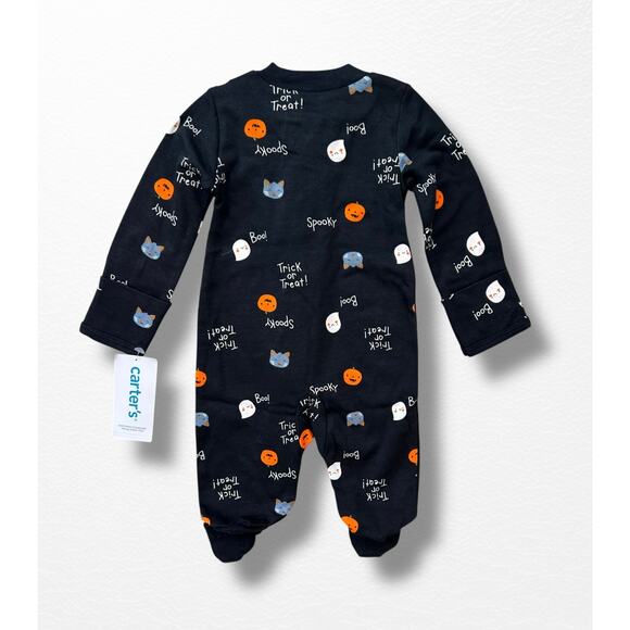 NWT Carter’s Halloween Footed Sleep and Play Coverall, Size NB - Picture 2 of 6